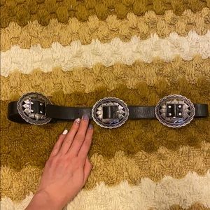 Black belt silver buckles Forever21